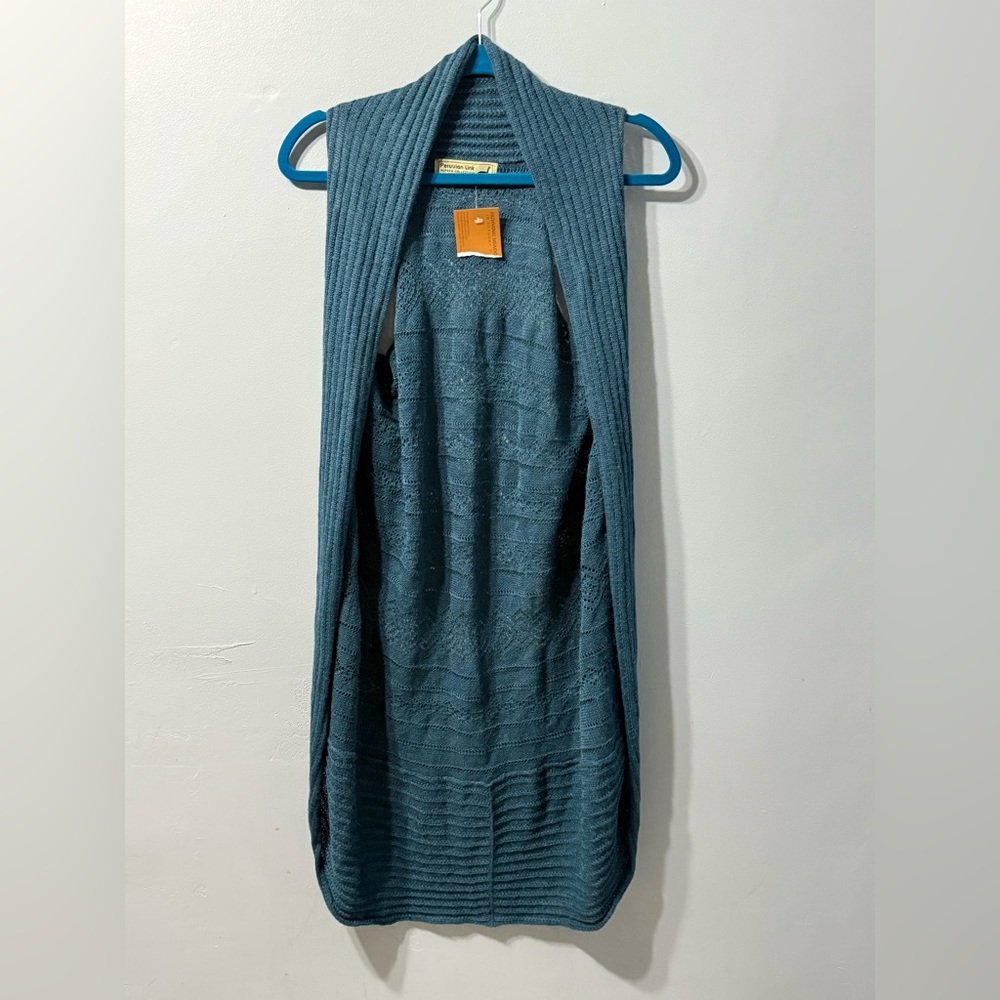 NWT Peruvian Link 100% Alpaca Open Cardigan in Teal Women’s One Size Fits All